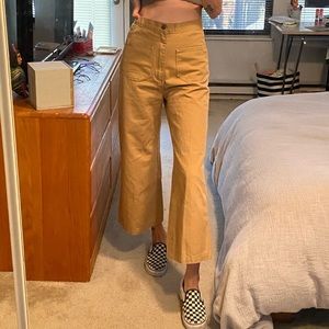 Lykke Wullf Camel Cropped Flare Pants